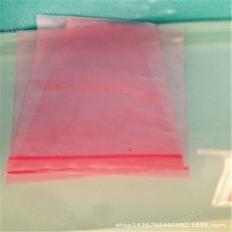 定制各种规格防静电pe胶袋 红色塑料自封袋