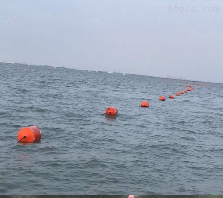 河道湖泊水上施工警示浮排串连浮筒