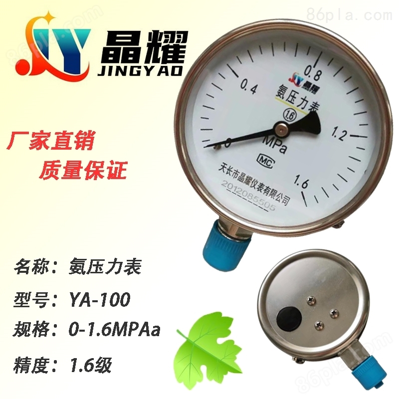 YA-150B不锈钢氨压力表
